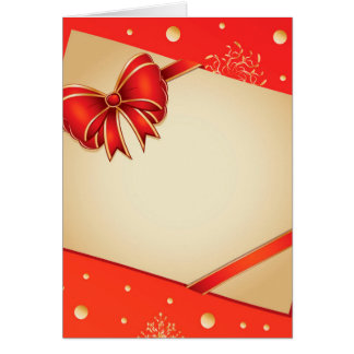 Retrokaart met rode boog