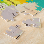 Retrokaart van Europa. Legpuzzel (Zijkant)