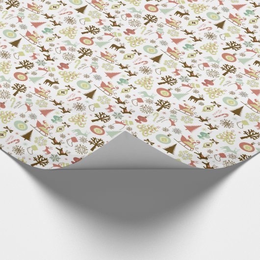 Retrokerst Cadeaupapier (Hoek)