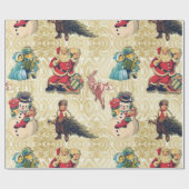 Retrokerst Cadeaupapier (Vlak)