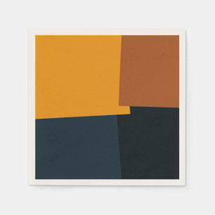 Retrokleurenpatroon met moderne geometrische patro servetten