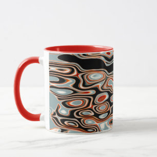 Retrokleurig Abstract waterpatroon Mok