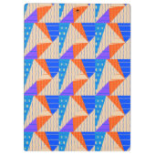 Retrokleurige vormen op bruin klembord (Achterkant)