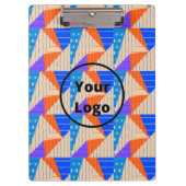 Retrokleurige vormen op bruin klembord (Voorkant)