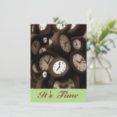 Retroklokken Het zijn herinneringsaankondigingen v Aankondiging (Staand voorkant)