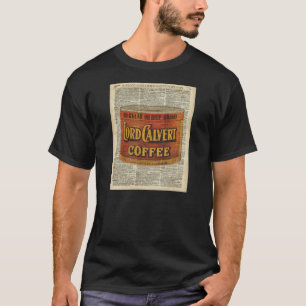 Retrokoffie kan op de oude Encyclopedia pagina T-shirt