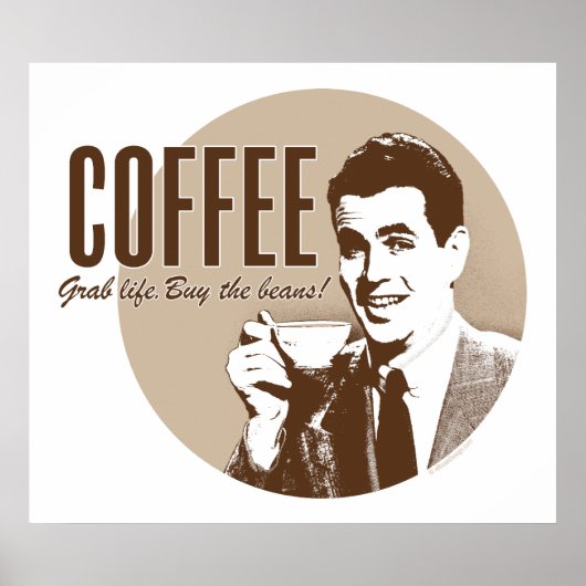 Retrokoffie (stijl 1) poster (Voorkant)