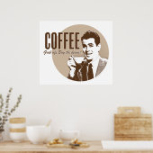 Retrokoffie (stijl 1) poster (Keuken)