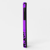 Retroluipaard en modern paars ontwerp Case-Mate iPhone case (Achterkant/links)
