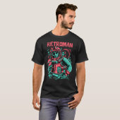 RETROMAN Synthwave Astronaut met CD T-shirt (Voorkant volledig)