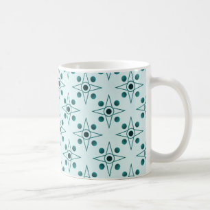 Retrometrische Mok, Blauwgroen Koffiemok