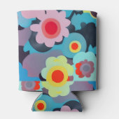 Retromod bloemen blikjeskoeler (Achterkant)