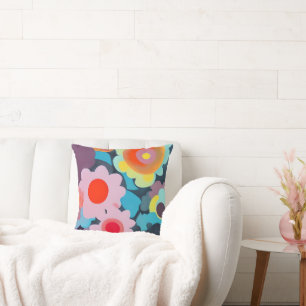 Retromod bloemen kussen