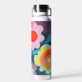 Retromod bloemen waterfles (Achterkant)