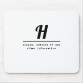 Retromodern Monogram & Business (of andere) Info Muismat (Voorkant)