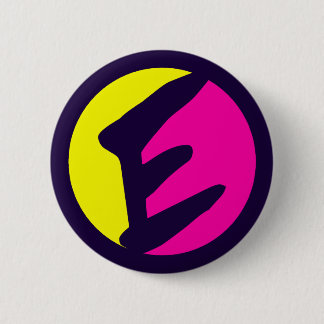 RETROMONOGRAM LETTER E RONDE BUTTON 5,7 CM