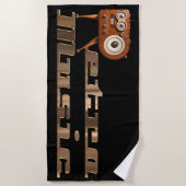 Retromuziek Minion Strandlaken (Voorkant)