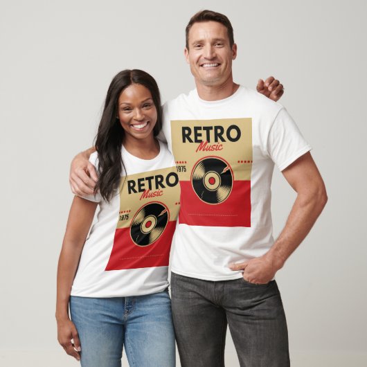 Retromuziek T-shirt (Unisex)