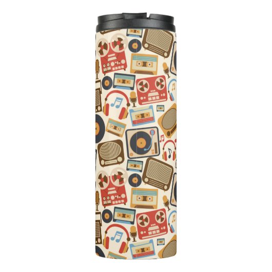 Retromuziekelement Thermosbeker (Achterkant)