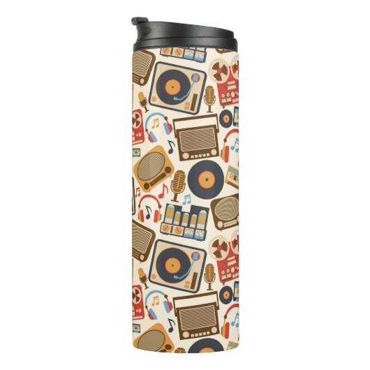 Retromuziekelement Thermosbeker (Geroteerd rechts)