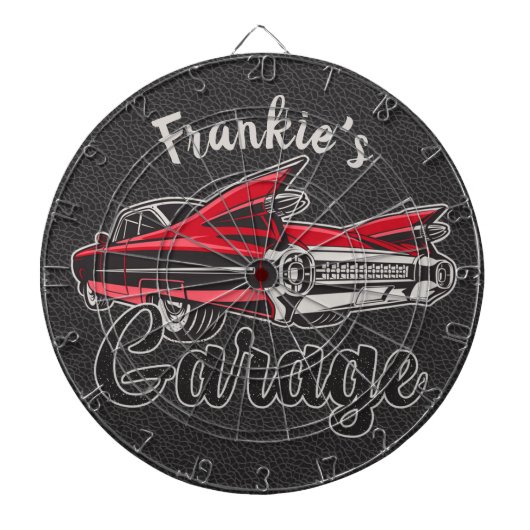 RetroNAAM Red Caddy klassieke caradie Dartbord (Voorkant)