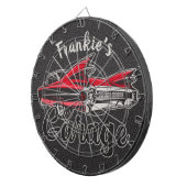 RetroNAAM Red Caddy klassieke caradie Dartbord (Voorkant Rechts)