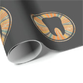 Retroororthodontische tandheelkunde tand Grafisch Cadeaupapier (Rol Hoek)