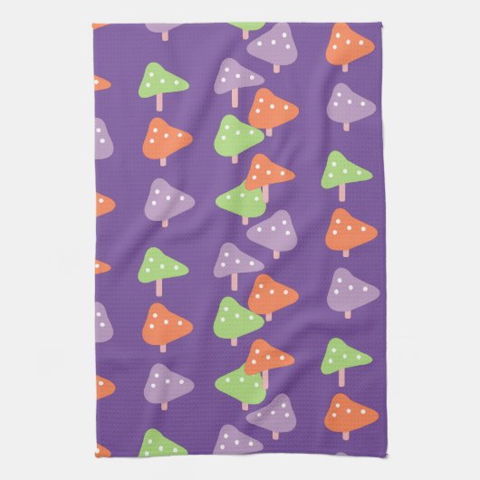 Retropaddenstoel kleurig patroon theedoek (Verticaal)