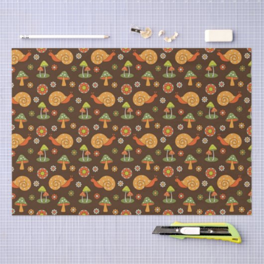 Retropaddenstoelen en nagels tissuepapier (Craft)