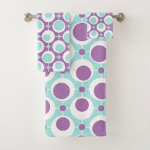 Retropatroon Groene en Paarse cirkels