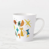 Retropatroon latte Mok uit het midden van de eeuw (Rechts)