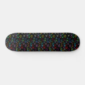 Retropatroon op skateboard (Horizontaal)