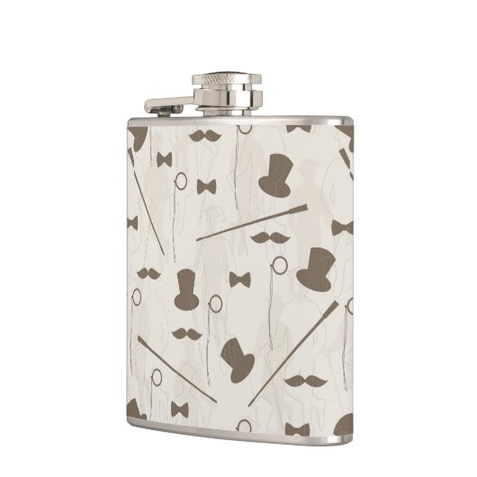 Retropatroon voor man 2 heupfles (Links)