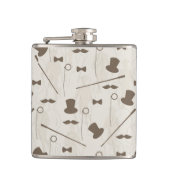 Retropatroon voor man 2 heupfles (Voorkant)