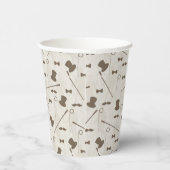 Retropatroon voor man 2 papieren bekers (Rechts)