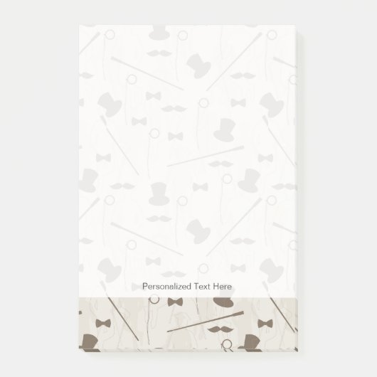 Retropatroon voor man 2 post-it® notes (Voorkant)