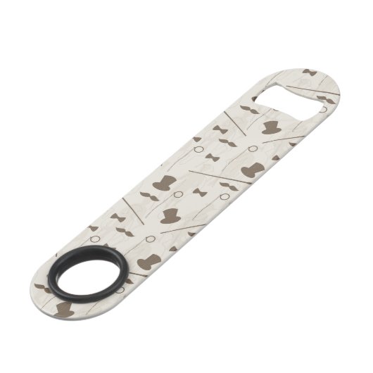 Retropatroon voor man 2 speed flessenopener (Voorkant Gekanteld)