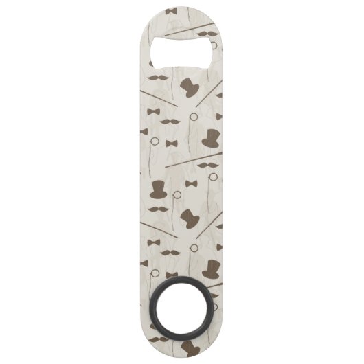 Retropatroon voor man 2 speed flessenopener (Voorkant)