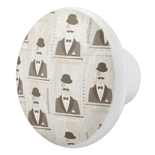 Retropatroon voor man keramische knop (Rechts)