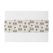 Retropatroon voor man uitnodigingen wikkel (Achterkant Voorbeeld)