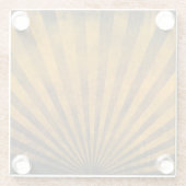 Retropatropatroachtergrond Glazen Onderzetter (Achterkant)