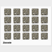 Retropatropatronen Abstracte kunst - Stickers (Vel)