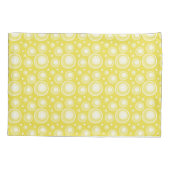 Retropatropatroongeel en witte pooldots kussensloop (Achterkant)