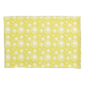 Retropatropatroongeel en witte pooldots kussensloop (Voorkant)