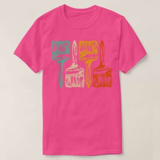  Retropenseel schilder T-shirt (Design voorkant)