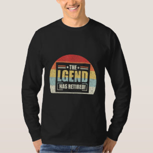 Retropensionering leggende baas heeft ontslag geno t-shirt