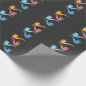 Retropijpjes Roken kleurige buizen Roker Cadeaupapier (Hoek)