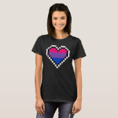 Retropixel lgbt bisexuality pride art t-shirt (Voorkant volledig)