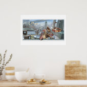 Retropolis Courier Service Poster (30x20 inch) (Keuken)