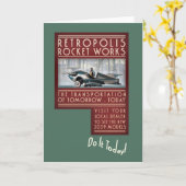 Retropolis Rocket travaille la carte de voeux (Fleur jaune)